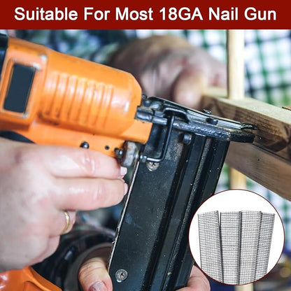 18 Gauge Brad Nails, 1000 Counts 5/8-inch 18 GA Brad Nails, Galvanized Nails for Nail Gun, Finishing Nail Gun Nails for Pneumatic, Electric Brad Nailer Gun