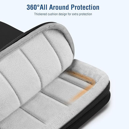 MOSISO 360 Protective Laptop Case 13-14 inch, 13.3 inch Laptop Sleeve Compatible with MacBook Air/Pro 13 /Pro 14, HP Dell Acer ASUS, Computer Bag with Arc Horizontal&Vertical Pocket&Side Handle, Black