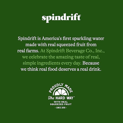 Spindrift Sparkling Water, Tropical Lemonade Flavored, Made with Real Squeezed Fruit, 12 Fl OZ Cans, Pack of 24 (Only 13 Calories per Can)