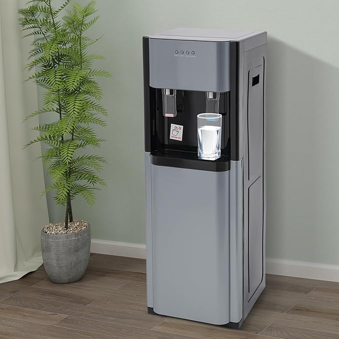 Water Coolers Water Dispenser Cold Hot Dispenser, Modern Powerful Electric Water Cooler Dispenser Bottom Loading for Home, Office, Gyms (Grey Bottom Load)