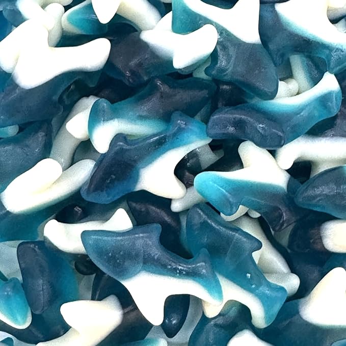 Irresistibly Delicious Blue Shark Gummies - 1.5 lbs Lusciously Flavorful Soft & Chewy Candy Snack, Fruity Flavor Assortment-Great for Kids and Adults of All Ages(24 oz)