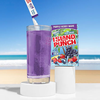 Wyler's Light Island Punch, Purple Berry Wave, 10 CT