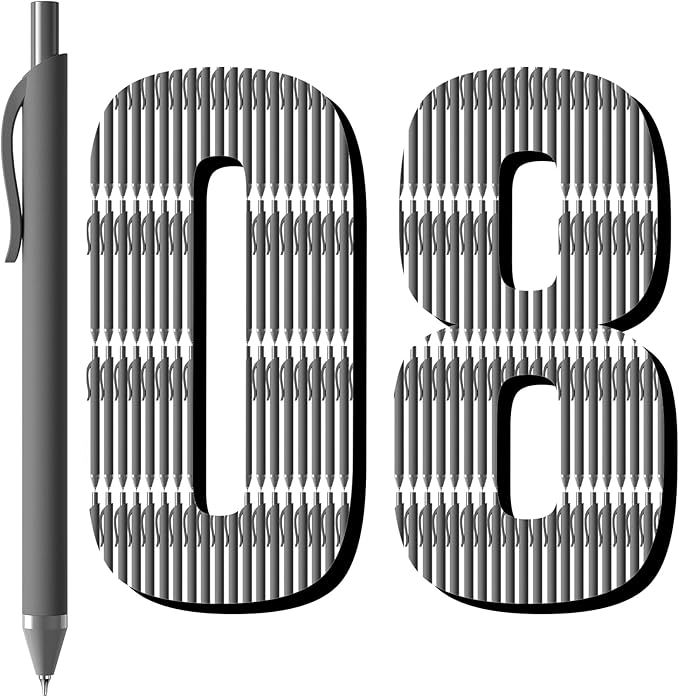 108 Pcs Gel Pens Bulk - 0.7mm Black Ink Pens Fine Point Retractable Smooth Writing - Quick-Drying Soft Grip Pen for Journaling Cute School & Office Supplies for Men Women Home Work