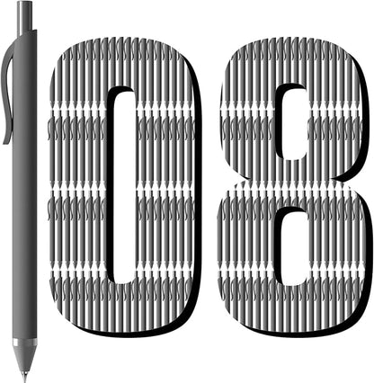 108 Pcs Gel Pens Bulk - 0.7mm Black Ink Pens Fine Point Retractable Smooth Writing - Quick-Drying Soft Grip Pen for Journaling Cute School & Office Supplies for Men Women Home Work