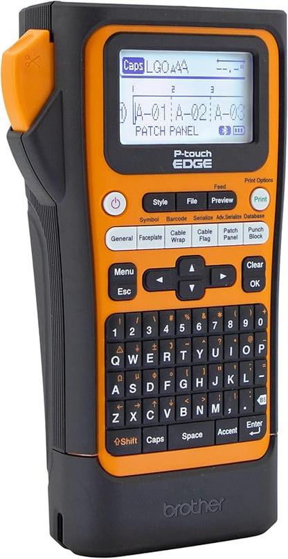 Brother PT-E310BTVP P-Touch Edge Handheld Industrial Label Printer Kit with Bluetooth and USB-C (up to 18mm Labels)