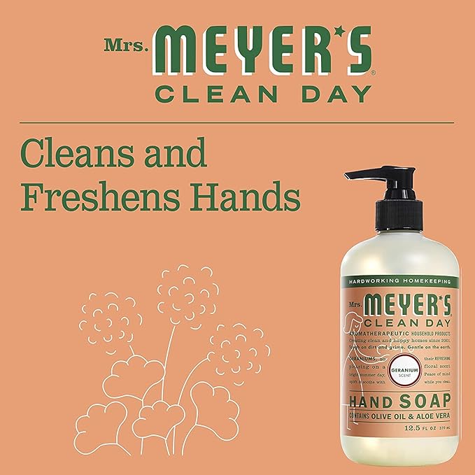 Mrs. MEYER'S CLEAN DAY Hand Soap, Refill Variety Pack Soaps Made to Clean and Freshen Hands