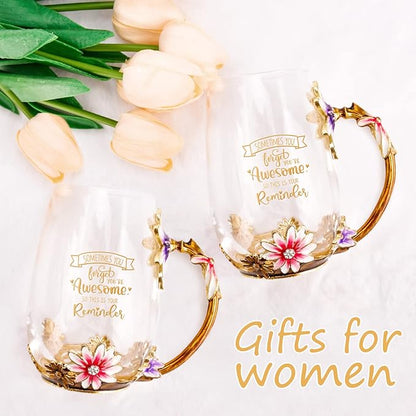 OEAGO Birthday Gifts for Women Mom Plastic Tea Cup Mothers Valentines Day Gifts for Her from Daughter Son Unique Inspirational Friendship Ideas for Female Coworker