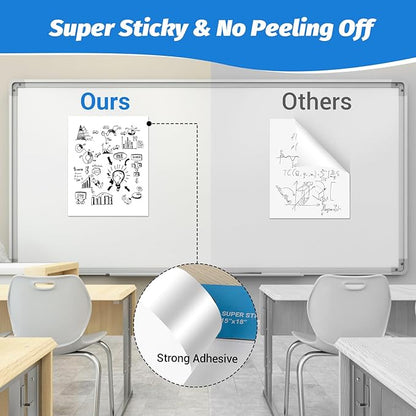 AFMAT Sticky Easel Pads, 15 in x 18 in Anchor Chart Paper, Ink Bleed-Through Resistant Flip Chart Paper for Office/Classroom/Whiteboard/Wall/Windows, 30 Sheets/Pad, 6 Pads