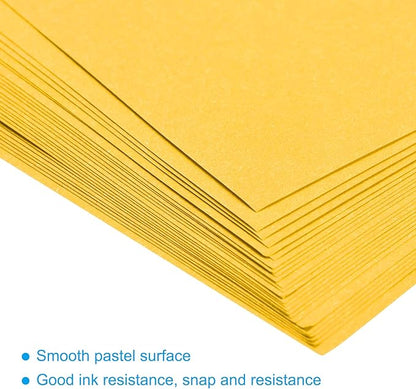 MECCANIXITY 75 Sheets A4 Colored Print Copy Paper 5.8" x 8.3" Origami Paper Printer Paper 80gsm for Printing, Document Copying, Art Craft,Golden Yellow