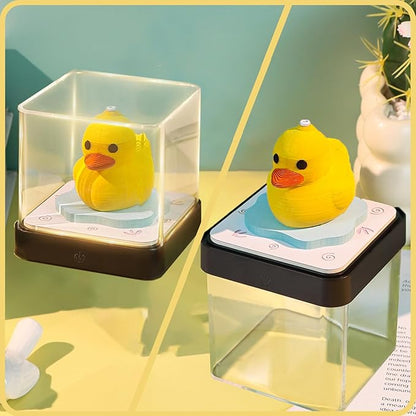 3D Time Piece Calendar 2026 DIY Tear Away Carving Art 3D Memo Pad With LED Lights sculpture artsy pads calendar notepad Desktop Decor-Yellow Duck