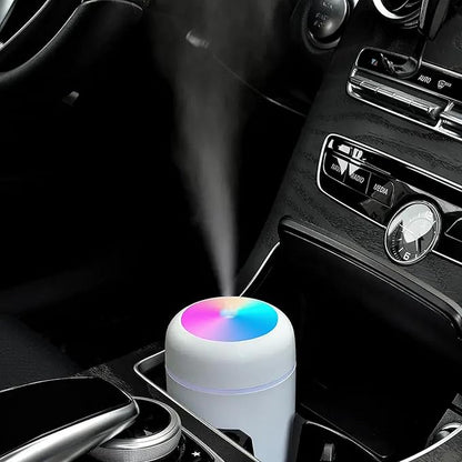 Portable Mini Humidifier, Colorful, Cool Mist, USB Powered. Perfect for Bedroom, Office & Car (300ml, Gray)