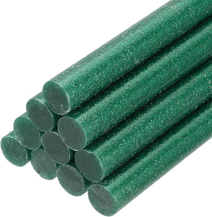 PATIKIL Hot Glue Sticks for Glue Gun, 10 Pcs Colored Hot Melt Adhesive Bulk Sticks for DIY Craft Projects Art Decoration Home Repairs, Dark Green (7.9" x 0.43")
