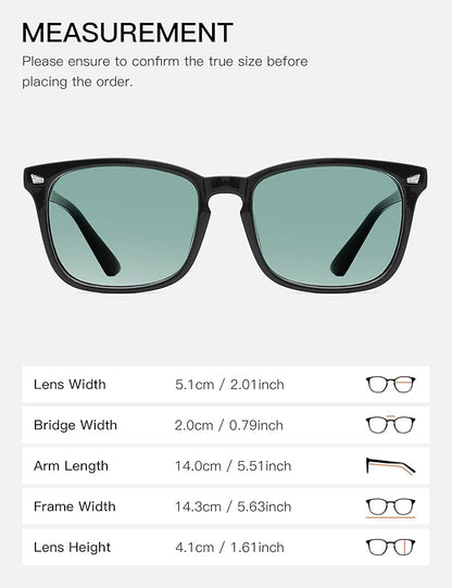 TIJN Blue Light Blocking Glasses for Women Men Clear Frame Square Nerd Eyeglasses Anti Blue Ray Computer Screen Glasses