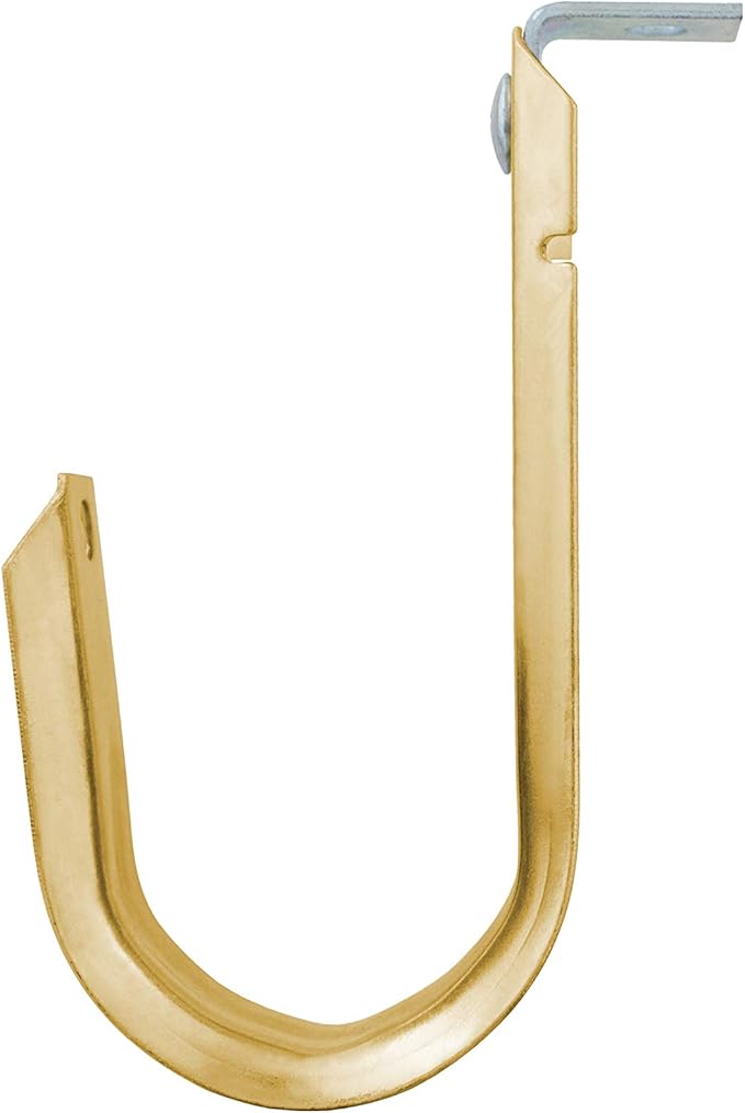 2 Inch Heavy Duty Metal Cable & Wire Support J-Hook Hangers with Angle Clip for Horizontal Surfaces (Ceilings, Beams‚Ķ) & 1/4 inch Threaded Rod for Cable & Wire Management