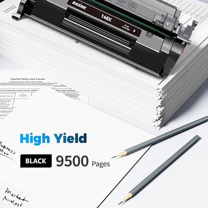 148X W1480X Toner Cartridge (with CHIP) Black Replacement for HP 148X Black High Yield Toner Cartridge Compatible for HP Pro 4001dw 4001dn 4001n MFP 4101fdw 4101fdn Printer 148A W1480A