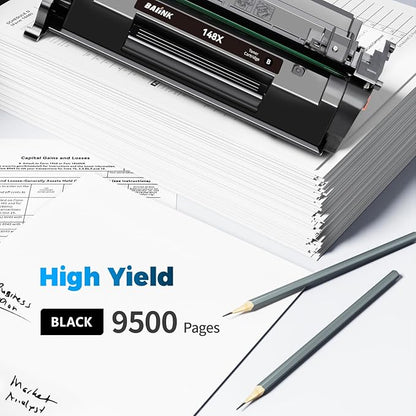 148X W1480X Toner Cartridge (with CHIP) Black Replacement for HP 148X Black High Yield Toner Cartridge Compatible for HP Pro 4001dw 4001dn 4001n MFP 4101fdw 4101fdn Printer 148A W1480A