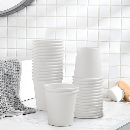 300 Count 3 oz Bathroom Cups, Disposable Mouthwash Cup, Small White Paper Cups, 3 Ounce Mini Espresso Cups, Ideal for Bathroom, Travel, Picnic