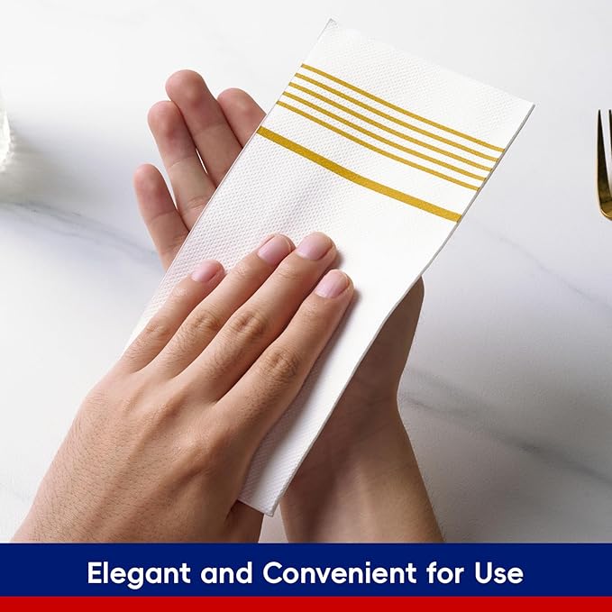 600 Pack Paper Dinner Napkins, Absorbent Paper Napkins, Premium Quality Guest Towels, 2-Ply Disposable Hand Towels for Kitchen, Events, Parties or Events