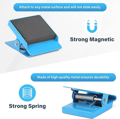 Magnetic Clips, 24 Pieces Heavy Duty Square Magnetic Clips for Office Classroom Whiteboard Paper Hanging, 1.2 inch Colorful Strong Magnet Metal Clips for Cruise Cabins Clipping Photo