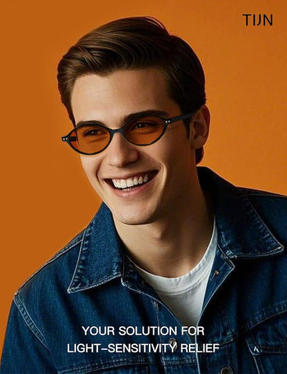 TIJN Olisa Blue Light Blocking Glasses for Women Men,Oval Glasses Frame Bluelight Glasses for Gaming/Computer/Screen