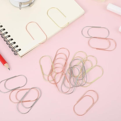 30 PCS 3 Color Large Paperclips Gold Jumbo Paper Clips Huge Paper Clips Smooth Non Skid Multicolored Mega Giant Colored for Office School Document Organizing Big Finish Steel Wire Vinyl Coated