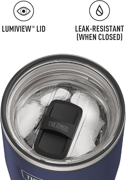 THERMOS ICON SERIES, Stainless Steel Tumbler with Slide Lock, 24 Ounce, Mystic Navy
