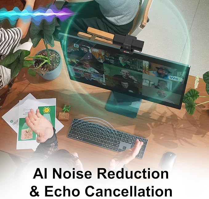 JOYUSING Flip600S 4K Webcam for PC, Ultra HD Webcam with Tripod, PDAF Autofocus, Noise-Cancelling Mics, 79° FOV, Auto Light Correction, Privacy Cover, Ideal for Conference, Zoom/Teams/Google Meet