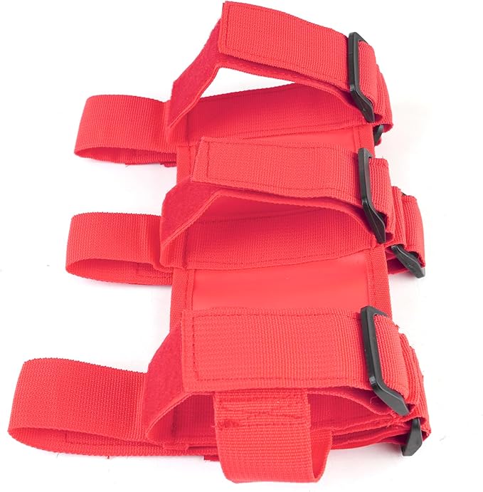 Universal Fire Extinguisher Straps Adjustable Roll Bar Mount 3 lb Fire Extinguisher Holder for Boat Wrangler Car Truck UTV Vehicles Roll Cage Interior Accessories Home Office,Red Strap Only