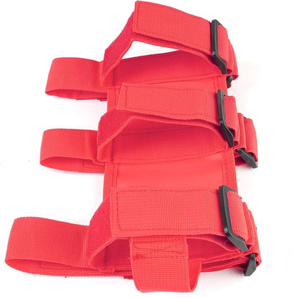 Universal Fire Extinguisher Straps Adjustable Roll Bar Mount 3 lb Fire Extinguisher Holder for Boat Wrangler Car Truck UTV Vehicles Roll Cage Interior Accessories Home Office,Red Strap Only