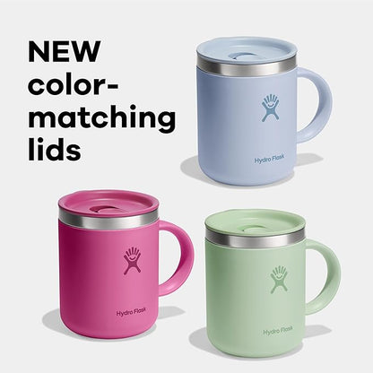 Hydro Flask Coffee Mug – Insulated Stainless Steel, Non Spill, Leak Resistant Travel Mug 12 Oz Trillium Pink