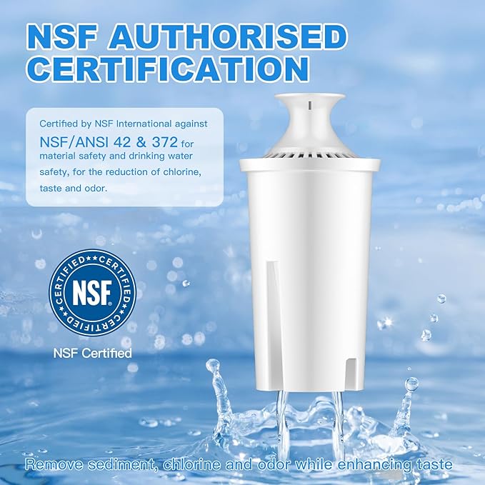 Water Filter Replacement Fit for Brita Water Filter & Pitchers, Water Pitcher Filter Compatible with Brita Classic, Mavea, Ob03, 107007 35557, Reduce Chlorine and Heavy Metals (3)