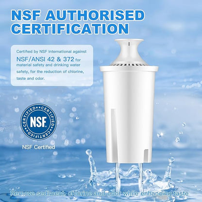 Water Filter Replacement Fit for Brita Water Filter & Pitchers, Water Pitcher Filter Compatible with Brita Classic, Mavea, Ob03, 107007 35557, Reduce Chlorine and Heavy Metals (3)