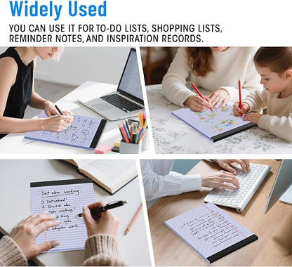 3pcsLegal Pads 8.5 x 11, Notepads 8.5 x 11 Inch, Purple Note Pads Clear Print Writing Pads of Paper, Memo Pads , Perforate Legal Notepads Paper , Wide Ruled Lined with Sturdy Back,30 Sheets/Pack