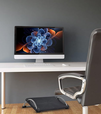 Mount-It! Tilting Footrest Under Desk | Ergonomic Office Foot Rest Adjustable | Computer Desk Foot Support | Large Platform Elevated Office Footrest