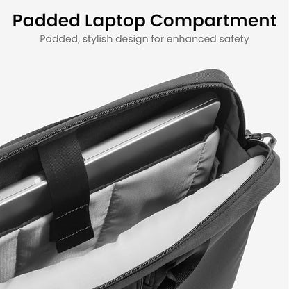 tomtoc A33 Slim 15-16 Inch Laptop Shoulder Bag for MacBook Air/Pro M4/M3, Briefcase with Accessory & Document Storage, Water-Resistant & Durable Recycled Fabric