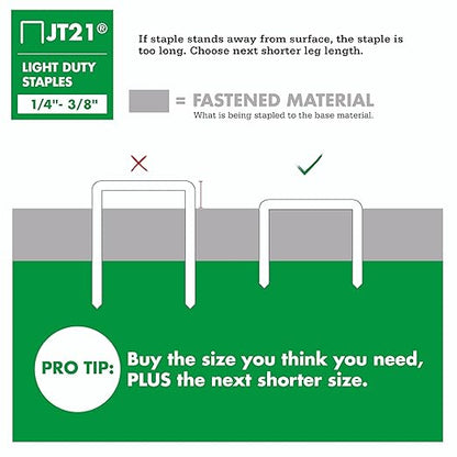 Arrow 215 JT21 Thin Wire Staples for Staple Guns and Staplers, Use for Upholstery, Crafts, General Repairs, 5/16-Inch Leg Length, 7/16-Inch Crown Width, 1000-Pack, Made in the USA