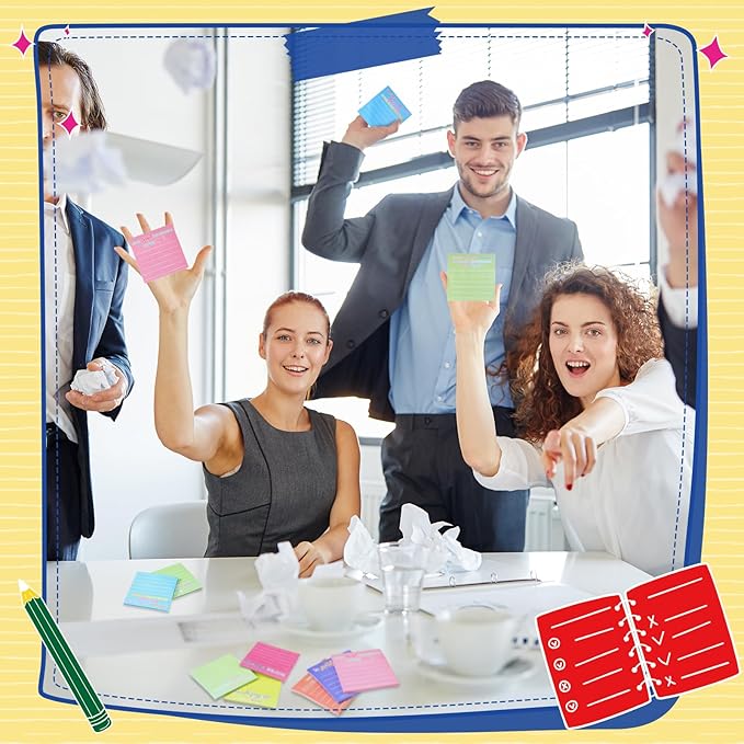 Yinder 24 Pcs Employee Appreciation Sticky Notes Xmas Gift Bulk Motivation Note Pads Mini Inspirational Note Gift for Teacher Nurse Staff Coworker Office Supply 3 x 3'' (Appreciation,Dark Color)