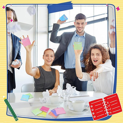 Yinder 24 Pcs Employee Appreciation Sticky Notes Xmas Gift Bulk Motivation Note Pads Mini Inspirational Note Gift for Teacher Nurse Staff Coworker Office Supply 3 x 3'' (Appreciation,Dark Color)
