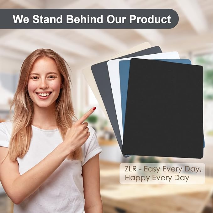 ZLR Coffee Mat - 12" x 16" Small Kitchen Hide Stain Absorbent Dish Drying Mat for Countertop - Easy to Clean Coffee Bar Mat for Espresso Machine and Spill Protection - Milk White