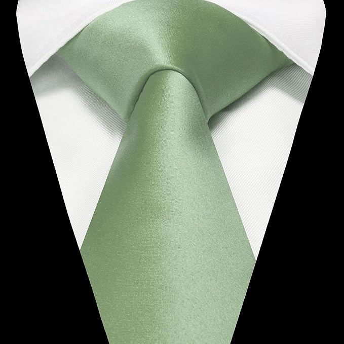 RBOCOTT Solid Color Tie and Pocket Square Hankerchief with Lapel Pin Set for Men