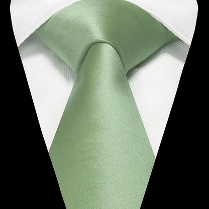 RBOCOTT Solid Color Tie and Pocket Square Hankerchief with Lapel Pin Set for Men