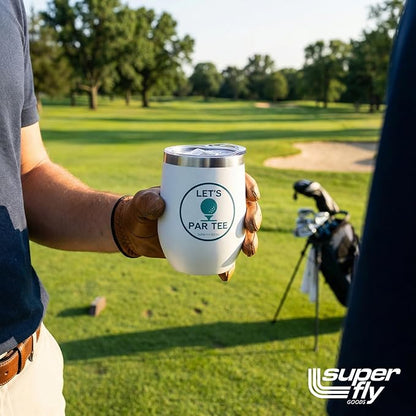 Super Fly Goods - 12oz Golf Mug – Insulated Stainless Steel Tumbler with Lid | Gifts for Women, Dad & Players, Unique Gift Idea for Golfers (Golf Tumbler)