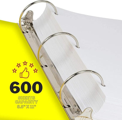 SDS Binder, Heavy Duty 3 Ring Binder 3 Inch, English Spanish Bilingual, 600 Safety Data Sheets Capacity