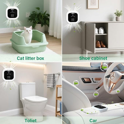 GCJ Mutil function Air Purifier for Pets,Pet air purifier purify Odor with Negative Ions and Ozone Quiet ,323ft²,Compact Small Portable Ionizer for Classroom,Toilet, Closet, Room,Office