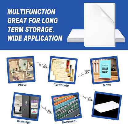 100 Pcs Printer Paper 11 x 17 Inch Copy Paper 52 lb Glossy Paper Heavy Weight Cardstock Tabloid Paper Heavy Card Stock for Presentation Laser Back to School Office Supplies(White)