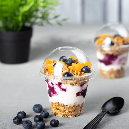 Karat [1000 ct] 9oz Plastic Cups, Clear Disposable Cold Cup for Dessert, Fruit, and More, 92mm (C-KC9)
