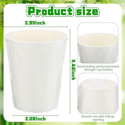 Vesici 1000 Pack 9 Oz Individually Wrapped Disposable Paper Cups bulk White Paper Cups Hot Cold Coffee Cups Espresso Cups Disposable Beverage Drinking Cup for Party Cafes and Businesses