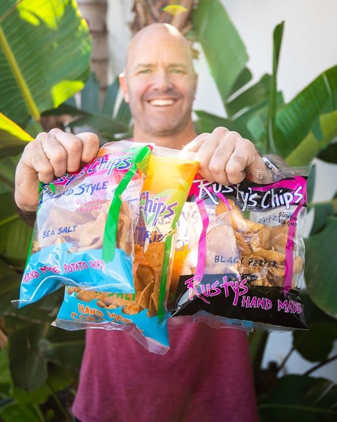 Rusty’s Chips - Crunchy & Healthy Chips for a Quick Bite - Gluten Free Chips, No Preservatives, Non-GMO, Vegan-Friendly Snack Pack