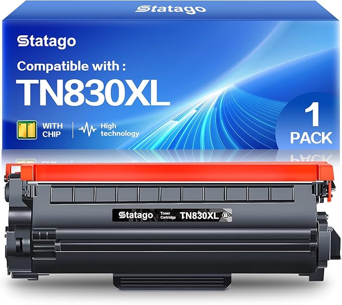 TN830XL TN830 HL-L2460DW Toner for HL-L2460DW DCP-L2640DW Replacement for Brother TN-830XL Toner HL-L2405W MFC-L2820DW HL-L2420DW Printer Toner Cartridge (1 Black)