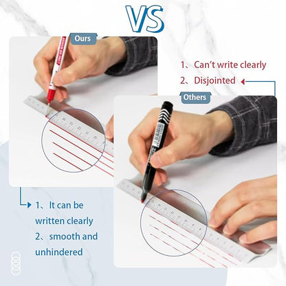 8 PCS Long Head Deep Hole Marker Pens,20mm Long Nib Marker, Longs Nose Markers, Waterproof Construction Markers Marking Tool,Permanent Markers Carpenter Ink marker Pens,Metal marking Pens 03